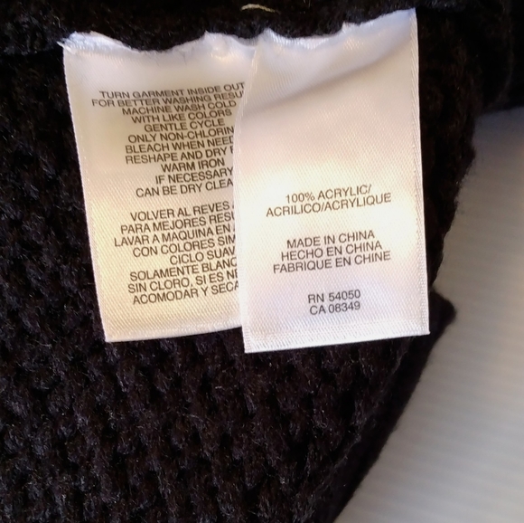 Jones New York signature black knit zip up sweater,  Small - Picture 8 of 8